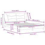 vidaXL Cadre de lit avec LED sans matelas crème 160x200 cm tissu
