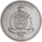 Pièce de monnaie en argent 2 dollars g 31.1 (1 oz) millésime 2023 argonath