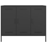 vidaXL Buffet noir 100 5x39x79 cm acier laminé à froid