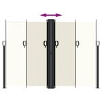 vidaXL Auvent latéral rétractable crème 180x1000 cm