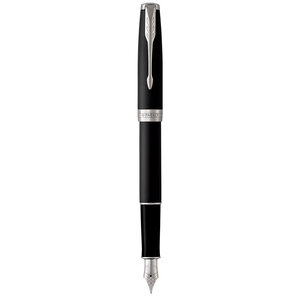 PARKER Sonnet Stylo plume noir mat Plume fine encre noire Coffret cadeau