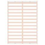 vidaXL Cadre de lit Blanc 180x200 cm Super King Bois massif