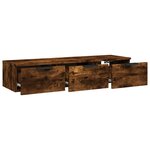 vidaXL Armoire murale Chêne fumé 102x30x20 cm Bois d'ingénierie
