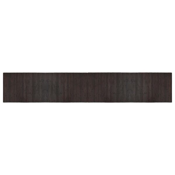 vidaXL Tapis rectangulaire marron foncé 70x400 cm bambou