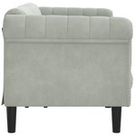 vidaXL Canapé à 3 places gris clair velours