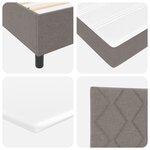 vidaXL Lit à ressorts avec matelas taupe 140x200 cm en tissu