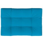 vidaXL Coussin de palette bleu 120x80x12 cm tissu