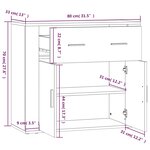 vidaXL Buffet haut Chêne marron Bois d'ingénierie