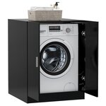 vidaXL Meuble pour machine à laver Noir