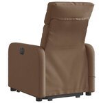 vidaXL Fauteuil inclinable de massage électrique Marron Tissu