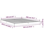 vidaXL Cadre de lit blanc 160x200 cm bois de pin massif