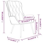 vidaXL Chaise de relaxation Gris clair Velours