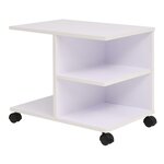 vidaXL Étagère à roulettes 50x35x42 cm Blanc