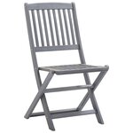 vidaXL Chaises pliables d'extérieur lot de 4 et coussins Bois d'acacia