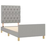 vidaXL Cadre de lit sans matelas gris clair 80x200 cm tissu