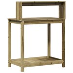vidaXL Table de rempotage avec étagères bois de pin imprégné