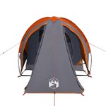 vidaXL Tente de camping à dôme 2 personnes gris et orange imperméable