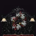 vidaXL Arbre de Noël neigeux avec base de parapluie Bleu 170 cm PVC