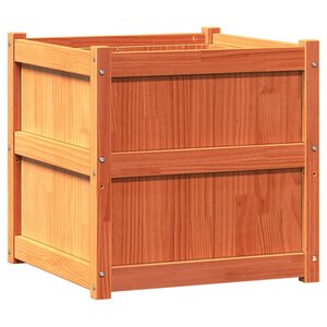 vidaXL Jardinières 2 Pièces cire marron bois de pin massif