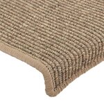 vidaXL Tapis d'escalier auto-adhésifs 15 Pièces Beige foncé 65x21x4 cm