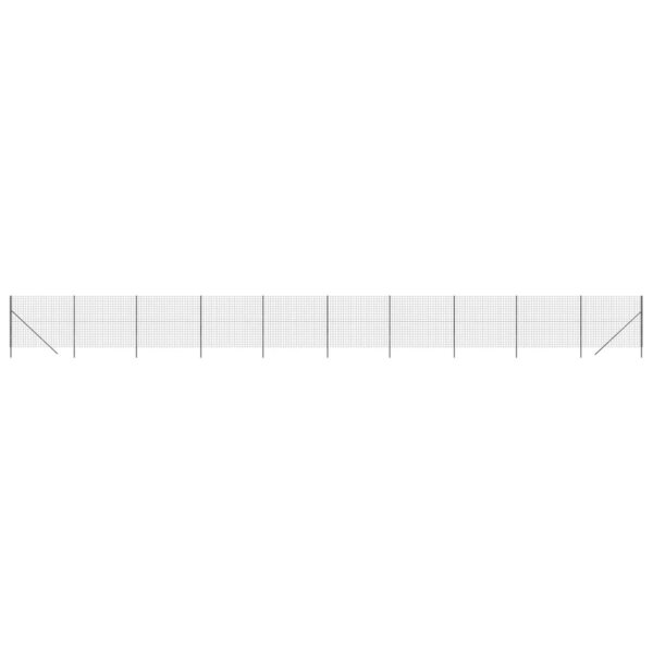vidaXL Clôture en treillis métallique anthracite 2 2x25 m