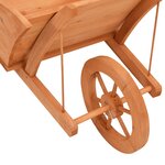 vidaXL Jardinière brouette 128x45 5x43 cm bois de sapin massif