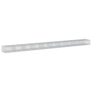 vidaXL Panier gabion avec couvercle 1000x100x50 cm fer galvanisé