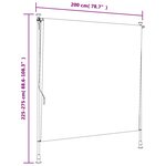 vidaXL Store roulant d'extérieur jaune et blanc 200x270 cm tissu acier