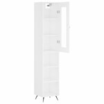 vidaXL Buffet haut Blanc 34 5x34x180 cm Bois d'ingénierie