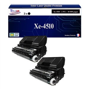 T3AZUR -2x Toners compatibles avec Xerox Phaser 4510 (113R00712)- Noir