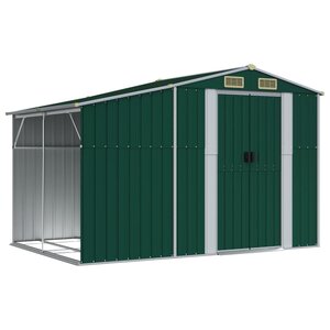 vidaXL Abri de jardin vert 277x192 5x179 cm acier galvanisé
