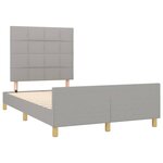 vidaXL Cadre de lit avec tête de lit Gris clair 120x200 cm Tissu