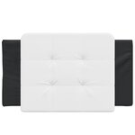 vidaXL Coussin de tête de lit noir et blanc 80 cm similicuir