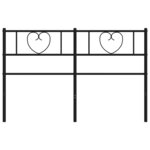 vidaXL Tête de lit métal noir 160 cm