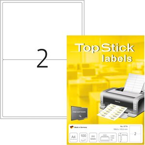 Pack 200 Etiquettes Universelles 199 6 x 143 5 mm Blanc TOP STICK