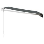 vidaXL Auvent rétractable anthracite 3 5x2 5 m tissu et aluminium