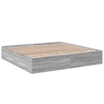 vidaXL Cadre de lit sonoma gris 200x200 cm bois d'ingénierie