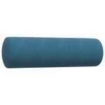 vidaXL Ensemble de canapés 3Pièces et coussins et traversins bleu velours