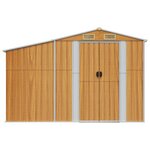vidaXL Abri de jardin marron clair 277x192 5x179 cm acier galvanisé