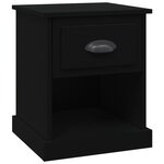 vidaXL Table de chevet noir 39x39x47 5 cm bois d’ingénierie