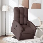 vidaXL Fauteuil inclinable marron foncé tissu