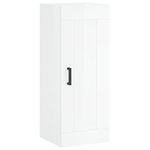 vidaXL Buffet haut Blanc brillant 34 5x34x180 cm Bois d'ingénierie