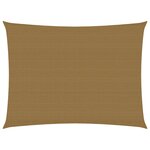 vidaXL Voile d'ombrage 160 g/m² Taupe 3x4 m PEHD