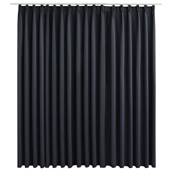 vidaXL Rideau occultant avec crochets Noir 290x245 cm