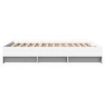 vidaXL Cadre de lit blanc 120x200 cm bois d'ingénierie