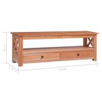 vidaXL Meuble TV 115x30x40 cm Bois d'acajou massif