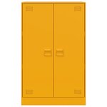 vidaXL Buffet jaune moutarde 67x39x107 cm acier