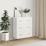 vidaXL Buffet blanc 69 5x34x90 cm bois d'ingénierie