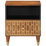 vidaXL Table de chevet 40x33x46 cm Bois de manguier solide
