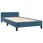 vidaXL Cadre de lit avec tête de lit Bleu foncé 100x200 cm Velours